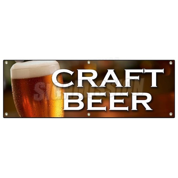 CRAFT BEER BANNER SIGN microbrewery microbrew brewery drinker mug